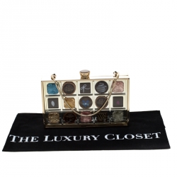 Pre Owned Kate Spade Acrylic Plastic Chocolate Clutch