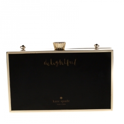 Pre Owned Kate Spade Acrylic Plastic Chocolate Clutch