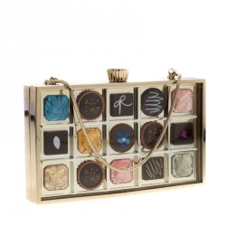 Pre Owned Kate Spade Acrylic Plastic Chocolate Clutch