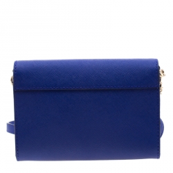 Pre Owned Kate Spade Blue Leather Cameron Street Corin Crossbody