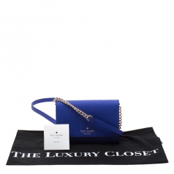 Pre Owned Kate Spade Blue Leather Cameron Street Corin Crossbody