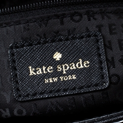 Pre Owned Kate Spade Black Leather Mini Hayden Jazz Things Up Tote