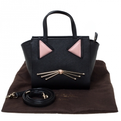 Pre Owned Kate Spade Black Leather Mini Hayden Jazz Things Up Tote
