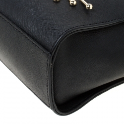 Pre Owned Kate Spade Black Leather Mini Hayden Jazz Things Up Tote