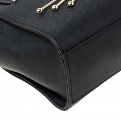 Pre Owned Kate Spade Black Leather Mini Hayden Jazz Things Up Tote