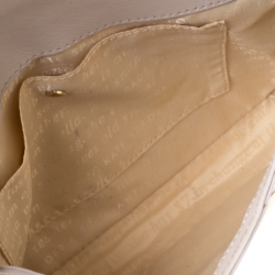 Pre Owned Kate Spade Beige/White Leather Cedar Street Crossbody Bag