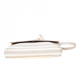 Pre Owned Kate Spade Beige/White Leather Cedar Street Crossbody Bag