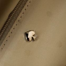 Pre Owned Kate Spade Beige Leather Front Pocket Satchel