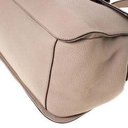 Pre Owned Kate Spade Beige Leather Front Pocket Satchel