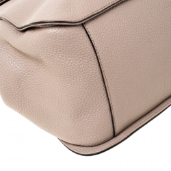 Pre Owned Kate Spade Beige Leather Front Pocket Satchel