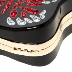 Pre Owned Kate Spade Multicolor Crystal Embellished Wing It Butterfly Chain Clutch