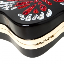 Pre Owned Kate Spade Multicolor Crystal Embellished Wing It Butterfly Chain Clutch