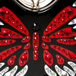 Pre Owned Kate Spade Multicolor Crystal Embellished Wing It Butterfly Chain Clutch