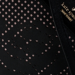 Pre Owned Kate Spade Black Lasercut Leather Clarise Crossbody Bag