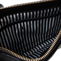 Pre Owned Kate Spade Black Lasercut Leather Clarise Crossbody Bag