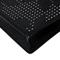 Pre Owned Kate Spade Black Lasercut Leather Clarise Crossbody Bag