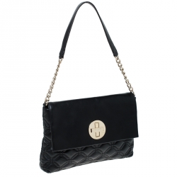 Pre Owned Kate Spade Black Quilted Leather Astor Court Flap Shoulder Bag