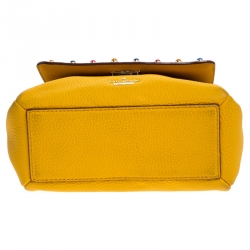 Pre Owned Kate Spade Yellow Leather Mini Nora Top Handle Bag
