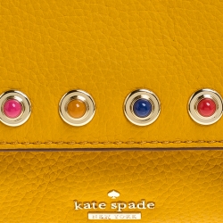 Pre Owned Kate Spade Yellow Leather Mini Nora Top Handle Bag