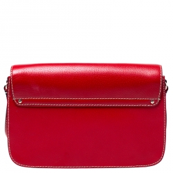 Pre Owned Kate Spade Red Leather Flap Shoulder Bag