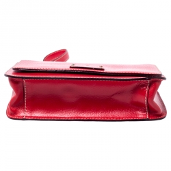 Pre Owned Kate Spade Red Leather Flap Shoulder Bag