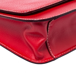 Pre Owned Kate Spade Red Leather Flap Shoulder Bag