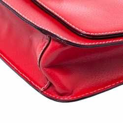 Pre Owned Kate Spade Red Leather Flap Shoulder Bag