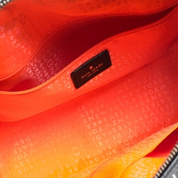 Pre Owned Kate Spade Black/White Leather Boston Bag