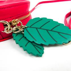 Pre Owned Kate Spade Red Coated Leather Rambling Rose Crossbody Bag