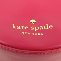 Pre Owned Kate Spade Red Coated Leather Rambling Rose Crossbody Bag