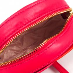 Pre Owned Kate Spade Red Coated Leather Rambling Rose Crossbody Bag