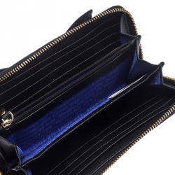 Kate Spade Black Leather Cat Jazz Zip Around Wallet