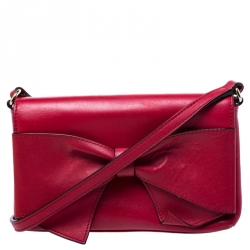 Pre Owned Kate Spade Red Leather Crossbody Bag