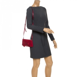 Pre Owned Kate Spade Red Leather Crossbody Bag