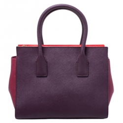 Pre Owned Kate Spade Tricolor Canvas Leather Cameron Street Candace Satchel