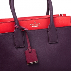Pre Owned Kate Spade Tricolor Canvas Leather Cameron Street Candace Satchel