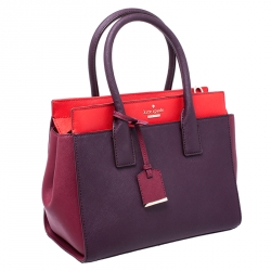 Pre Owned Kate Spade Tricolor Canvas Leather Cameron Street Candace Satchel