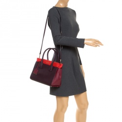 Pre Owned Kate Spade Tricolor Canvas Leather Cameron Street Candace Satchel