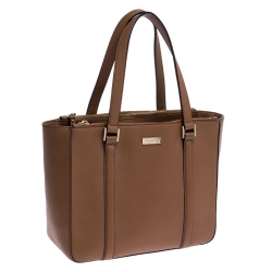 Pre Owned Kate Spade Brown Leather Newbury Lane Tote