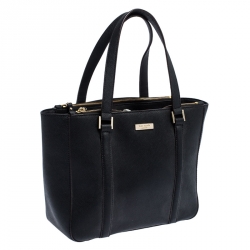 Pre Owned Kate Spade Black Leather Mulberry Street Leighann Tote