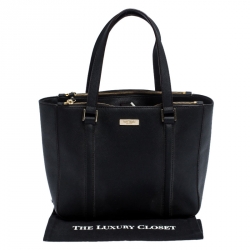 Pre Owned Kate Spade Black Leather Mulberry Street Leighann Tote