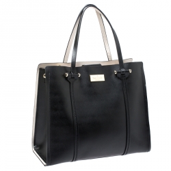 Pre Owned Kate Spade Black Leather Zip Tote