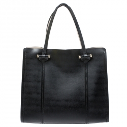 Pre Owned Kate Spade Black Leather Zip Tote