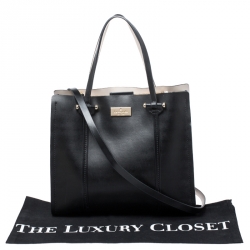 Pre Owned Kate Spade Black Leather Zip Tote