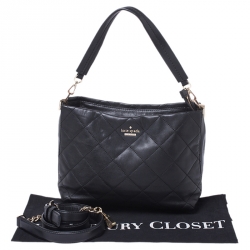 Pre Owned Kate Spade Black Quilted Leather New York Emerson Lane Small Ryley Shoulder Bag