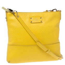 Kate Spade Yellow Leather Crossbody Bag