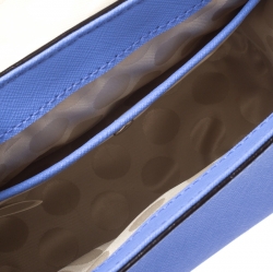 Pre Owned Kate Spade Blue Leather Mini Nora Top Handle Bag