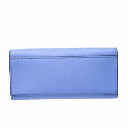 Pre Owned Kate Spade Blue Leather Mini Nora Top Handle Bag