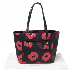 Pre Owned حقيبة كيت سبيد هايد لين ريلي طباعة موردة أسود/أحمر