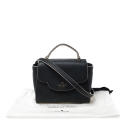 Kate Spade Black Leather Mini Nora Top Handle Bag
